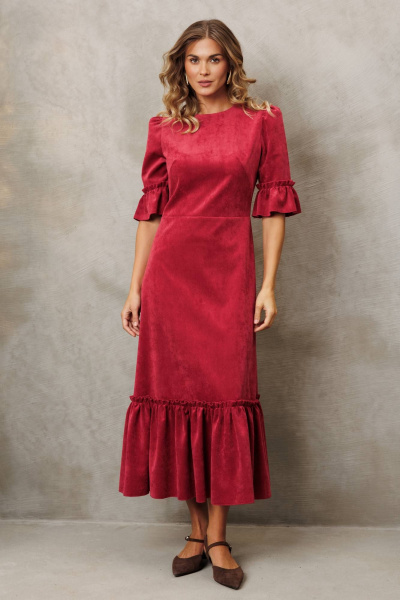 Платье Gizart 5418 брусничный - фото 1