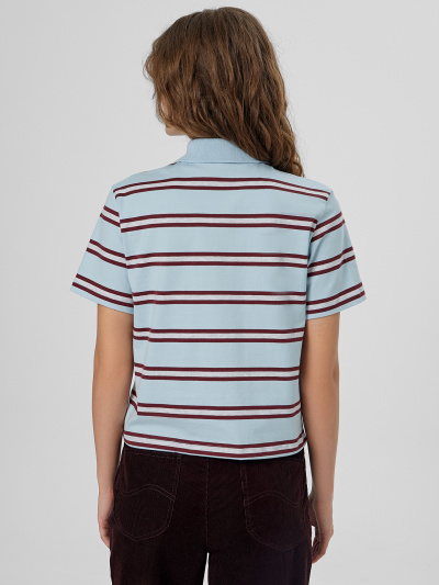 Майка Mark Formelle 112900/24-33421ПП-5 бордово_голубая_полоска_1_сл_термотрансфер_на_поло - фото 6