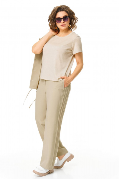 Брюки, бомбер, топ Karina deLux M-1368 бежевый - фото 7
