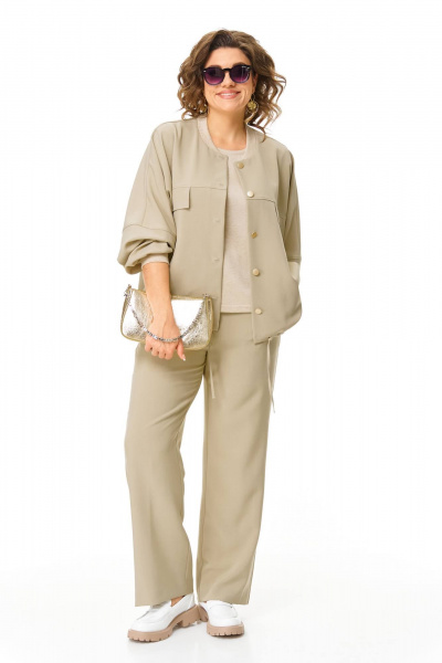 Брюки, бомбер, топ Karina deLux M-1368 бежевый - фото 2