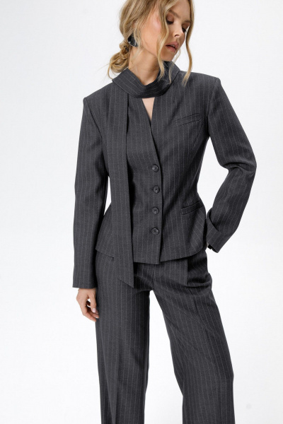 Брюки, жакет PiRS 6267 серый - фото 2