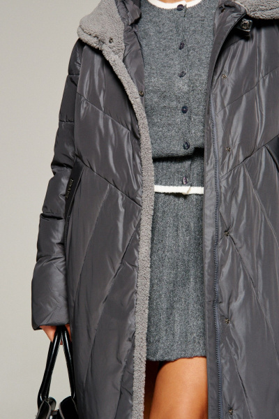 Пальто Beautiful&Free 8017 графит - фото 10