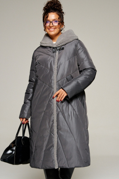 Пальто Beautiful&Free 8017 графит - фото 5