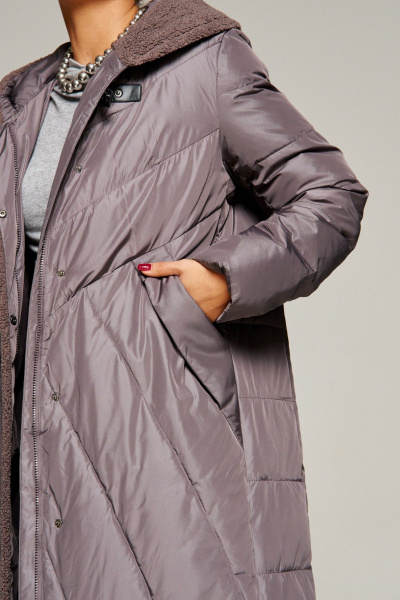 Пальто Beautiful&Free 8017 дымчато-лиловый - фото 9