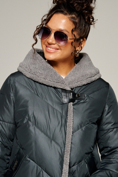 Пальто Beautiful&Free 8017 иссиня-черный - фото 14