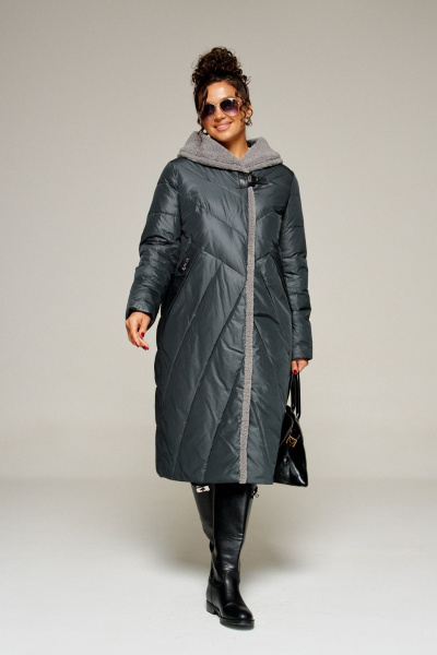 Пальто Beautiful&Free 8017 иссиня-черный - фото 10