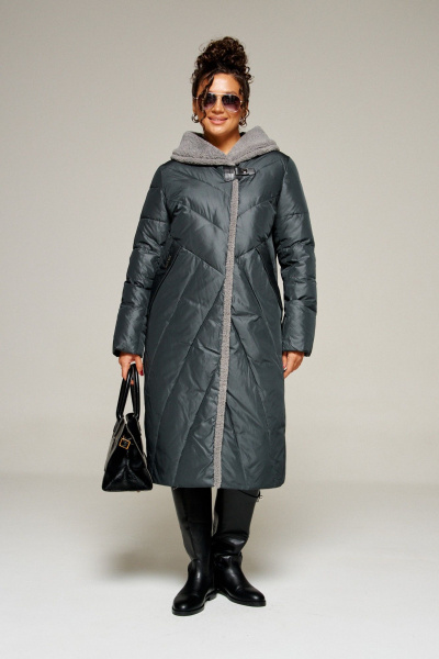 Пальто Beautiful&Free 8017 иссиня-черный - фото 9