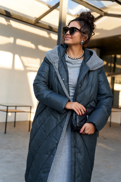 Пальто Beautiful&Free 8017 иссиня-черный - фото 2