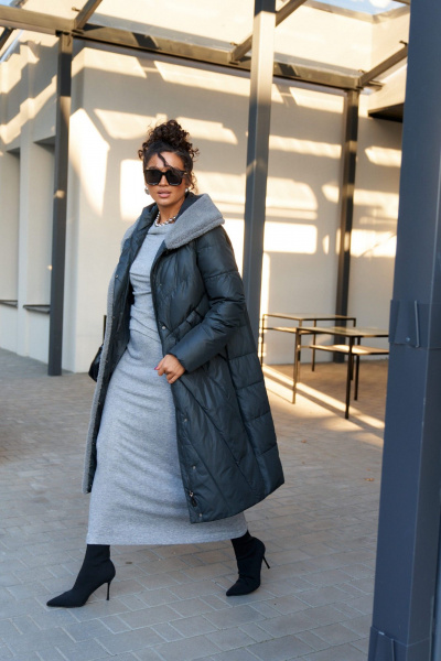 Пальто Beautiful&Free 8017 иссиня-черный - фото 3