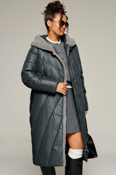 Пальто Beautiful&Free 8017 иссиня-черный - фото 6