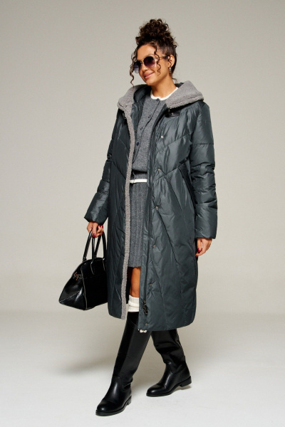 Пальто Beautiful&Free 8017 иссиня-черный - фото 5