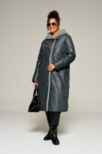 Пальто Beautiful&Free 8017 иссиня-черный - фото 4