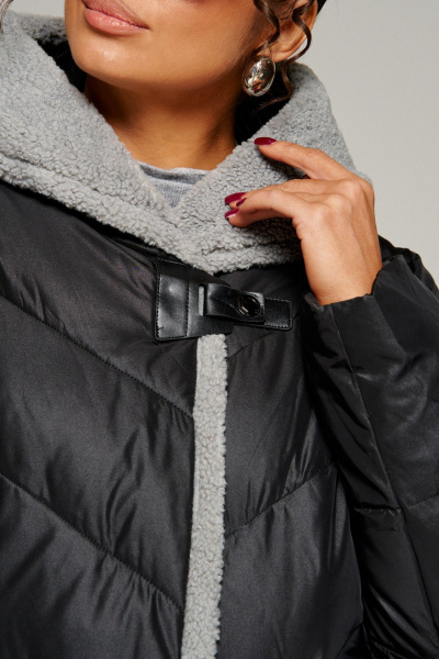 Пальто Beautiful&Free 8017 черный - фото 5