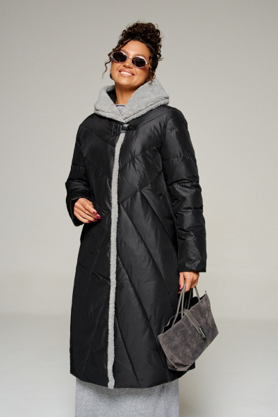 Пальто Beautiful&Free 8017 черный - фото 2