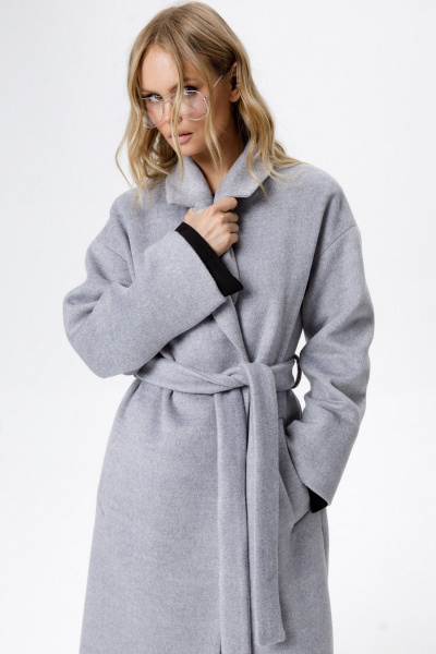 Пальто PiRS 6305 серый - фото 5