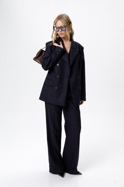 Брюки, жакет PiRS 6315 синий - фото 4