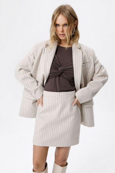 Жакет, юбка PiRS 6324 бежевый - фото 2