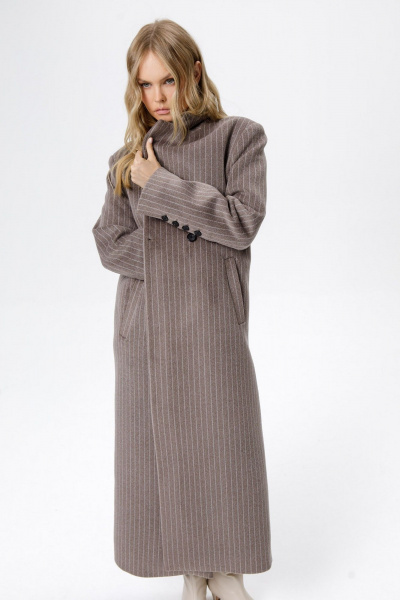 Пальто PiRS 6327 коричневый - фото 4