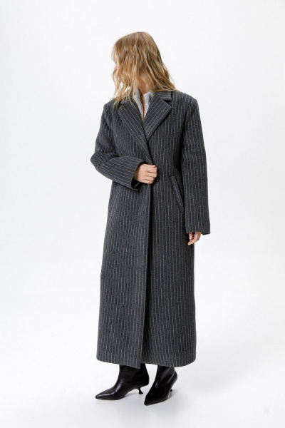 Пальто PiRS 6327 серый - фото 5