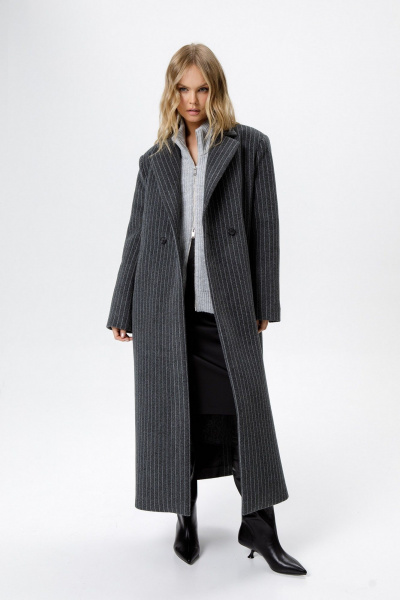 Пальто PiRS 6327 серый - фото 4