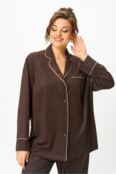 Брюки, жакет Anna Majewska 1552 коричневый - фото 4