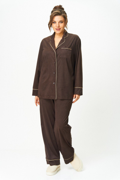 Брюки, жакет Anna Majewska 1552 коричневый - фото 1