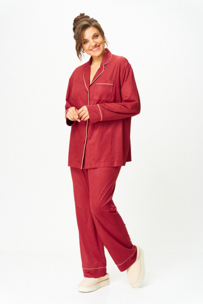 Брюки, жакет Anna Majewska 1552 красный - фото 2