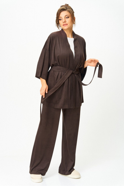 Брюки, жакет Anna Majewska 1553 коричневый - фото 1