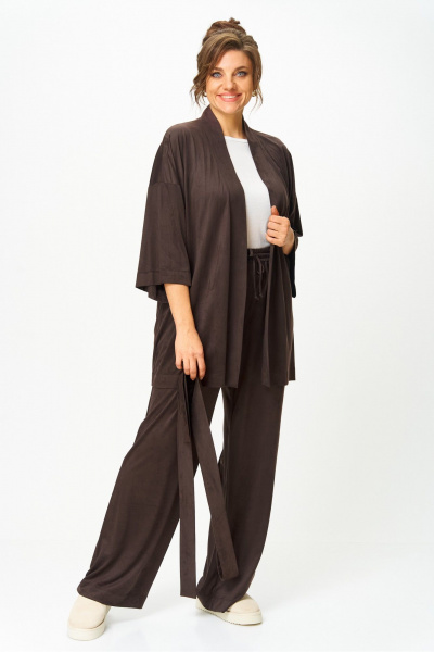 Брюки, жакет Anna Majewska 1553 коричневый - фото 2