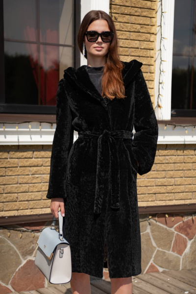 Шуба Мехофф Марго 110.12-50 черный - фото 9