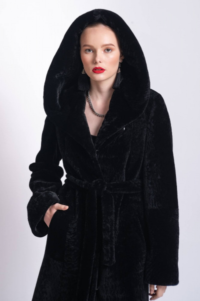 Шуба Мехофф Марго 110.12-50 черный - фото 8