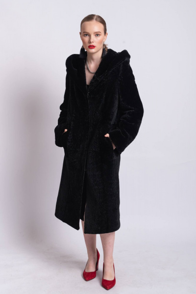 Шуба Мехофф Марго 110.12-50 черный - фото 7