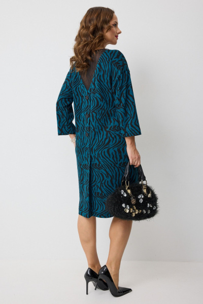 Платье Твой имидж 2273 бирюза_принт - фото 6