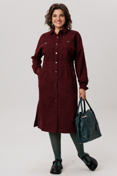 Платье Anelli 1727 винный_аморант - фото 9