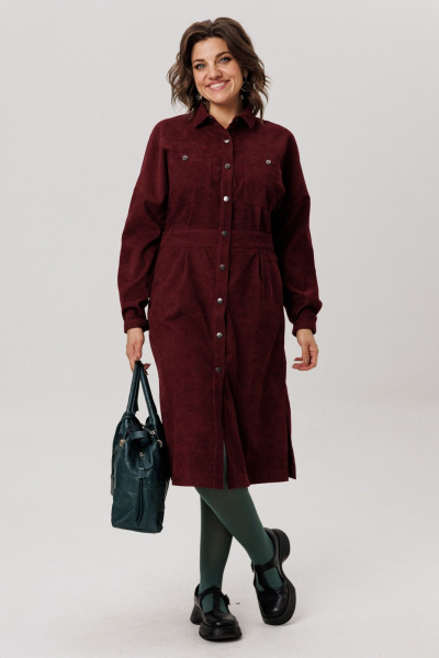 Платье Anelli 1727 винный_аморант - фото 8