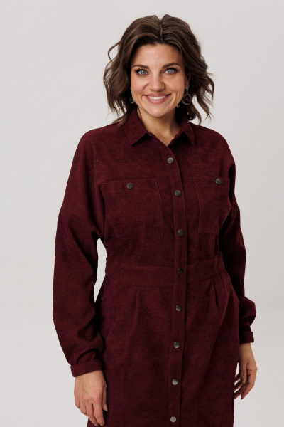 Платье Anelli 1727 винный_аморант - фото 7