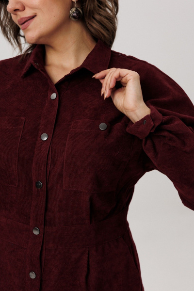 Платье Anelli 1727 винный_аморант - фото 5