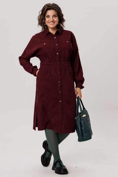 Платье Anelli 1727 винный_аморант - фото 1