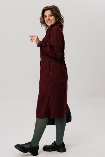 Платье Anelli 1727 винный_аморант - фото 2