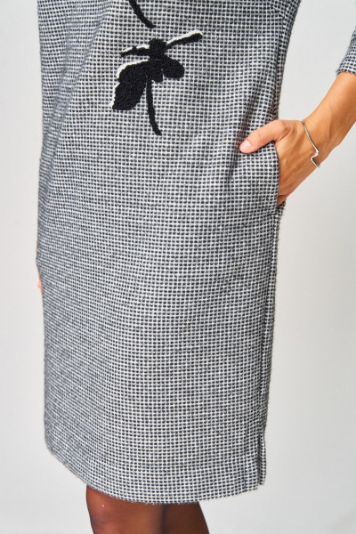 Платье Laikony L-183 черно-белый - фото 5