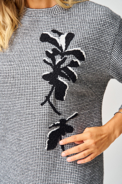 Платье Laikony L-183 черно-белый - фото 3