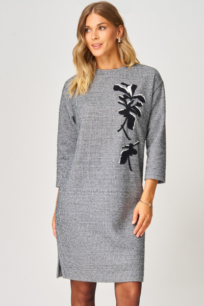 Платье Laikony L-183 черно-белый - фото 2