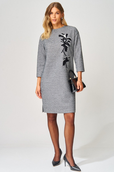 Платье Laikony L-183 черно-белый - фото 1