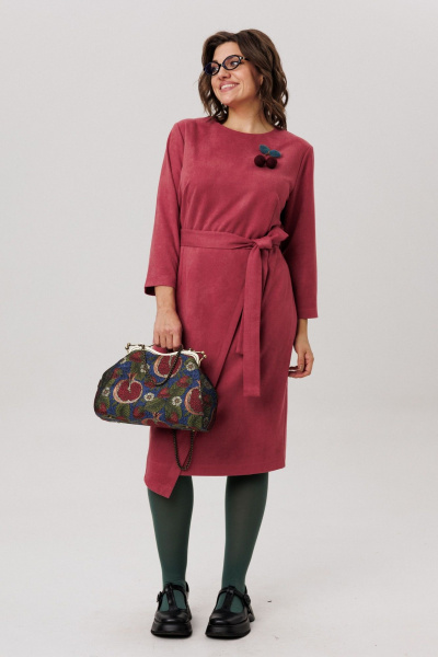 Платье Anelli 1731 морозная_вишня - фото 1