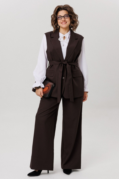Брюки, жилет Anelli 1501 блестящий_каштан - фото 1