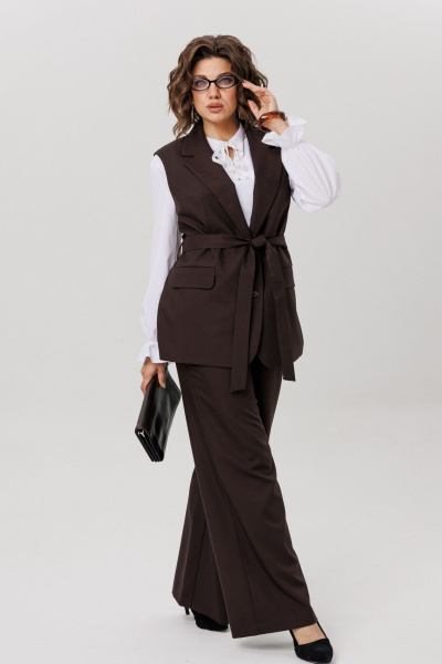 Брюки, жилет Anelli 1501 блестящий_каштан - фото 2