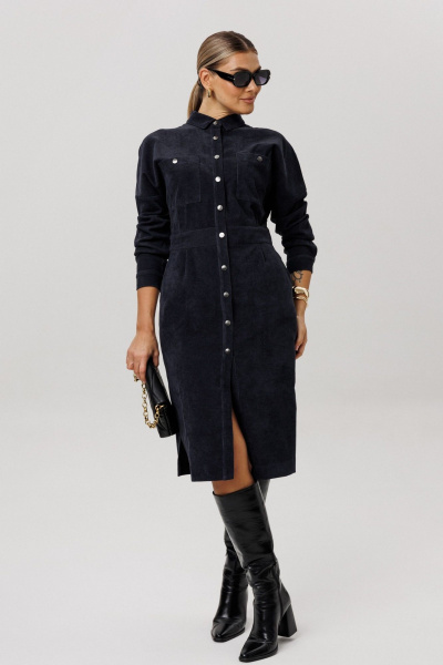 Платье Anelli 1727 бархатный_ирис - фото 8