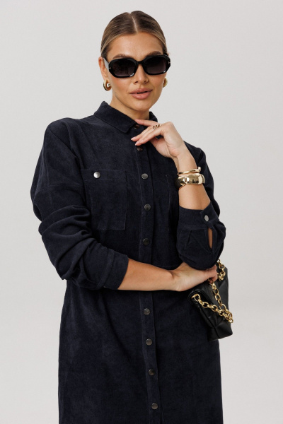 Платье Anelli 1727 бархатный_ирис - фото 7