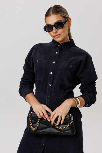 Платье Anelli 1727 бархатный_ирис - фото 3