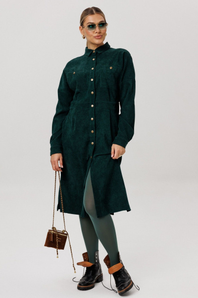 Платье Anelli 1727 теплый_мох - фото 8